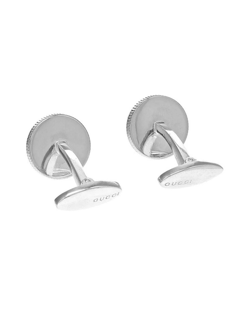 NWT Gucci Silver-Tone Cufflinks with Deep Blue Lapis Stones - Picture 5 of 6